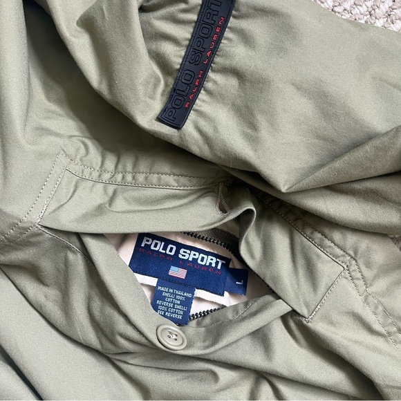 90’s Polo Sport Rare Parka Anorak Reversible Hooded Smock US  Army Replica Large - Picture 10 of 16